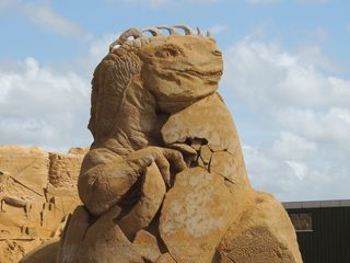 沙雕，Søndervig，丹麦，雕塑，艺术，雕塑，历史，云天