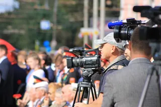 记者，新闻，记者，布莱恩斯克，电视，频道，城市，城市日