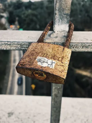 美国，圣地亚哥，圣地亚哥男子博物馆，锈迹斑斑，质朴，古老，复古，锁