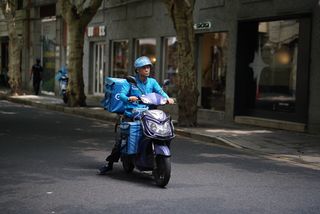 中国、上海、亚洲、中国、电子商务、履行、交付、踏板车