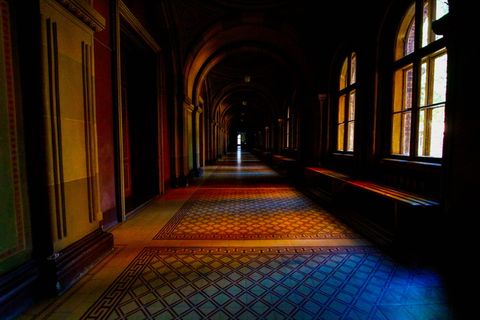 地板、走廊、地板、室内、过道、地窖、硬木、木材