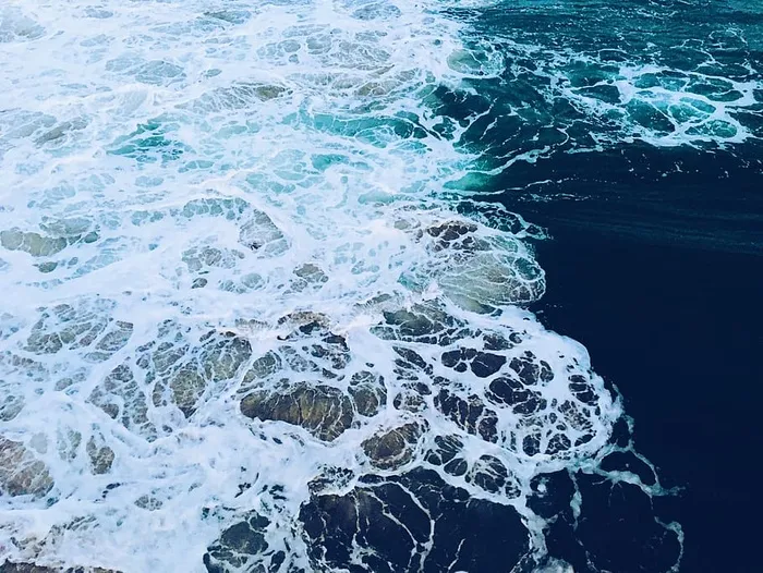 海洋泡沫特写