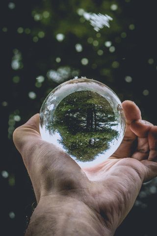 雪, 环球, 球, 玻璃, 玻璃球, 水晶, 水晶球, 折射