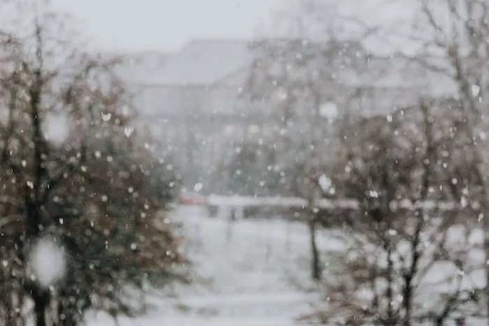 有汽车的雪地街道