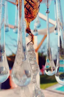 玻璃、水晶、高脚杯、冰、自然、户外、水滴、蓝色