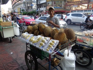 泰国、曼谷、街道、食品、街道、食品、汽车、交通、零售