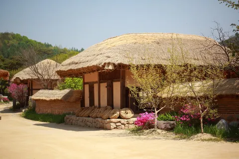 度假别墅立面,韩国,传统,茅草屋顶,传统房屋,建筑,已建结构,建筑 度假别墅立面,韩国,传统,茅草屋顶,传统房屋,建筑,已建结构,建筑