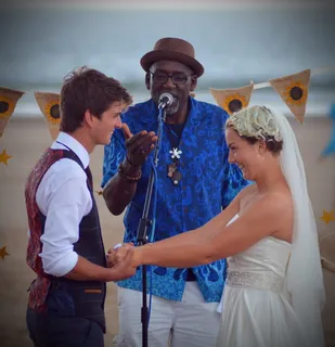 英国，罗西里湾，婚礼，婚礼，幸福，承诺，新郎，最好的朋友