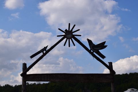 乌克兰，歌唱场，基辅，皮罗戈沃，天空，云天，低角度视图，无人