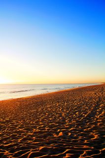 法罗，阿尔加维，葡萄牙，心情，天空，空旷的海滩，风景，水