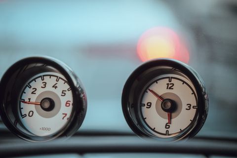 汽车、仪表板、数字、工作时间、下班、驾驶、匆忙、转速