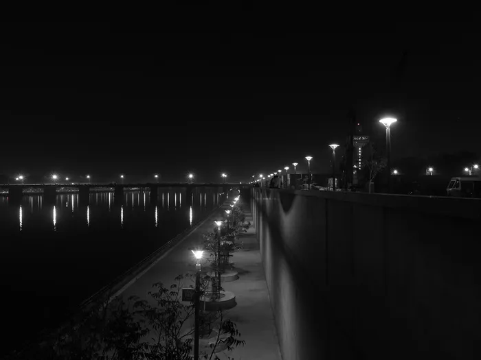 艾哈迈达巴德，古老，美丽，黑白，桥梁，城堡，城市，历史