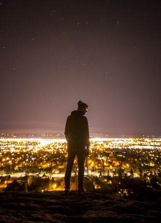 billings，美国，lights，man，shiloette，night，montana，rims