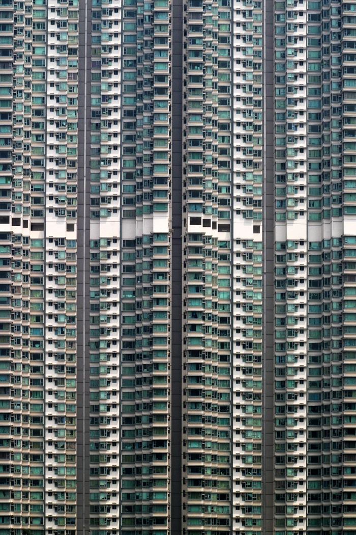 多户住宅, 立面, 玻璃, 石头, 现代, 建筑, 建设, 镜像