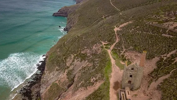 英国、圣艾格尼斯、惠尔·科茨、康沃尔、无人机、dji、mavic pro、矿山