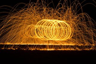 光画，光，情绪，收音机，光效果，长曝光，钢毛，晚上