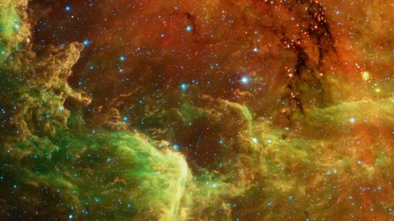 棕色，绿色，银河系，雾，科斯姆斯，宇宙，银河系，夜空