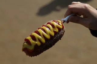 热狗，食物，美味，热狗，吃的东西，韩国，食品和饮料，一个人