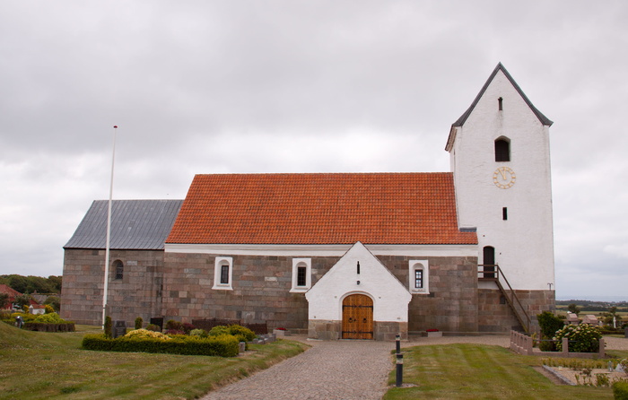 Vestervig，Church，日德兰，丹麦，Vestervig，Church，white，tower，cloudscape