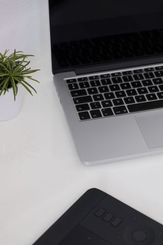 笔记本电脑, Wacom, 办公桌, 计算机, 技术, 无线技术, 连接, 键盘