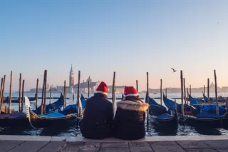 意大利，威尼斯，圣诞节，圣诞节时间，圣诞老人，帽子，帽子，圣马可广场