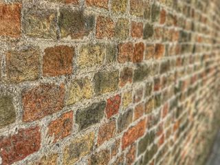 比利时，布鲁日，格鲁萨斯特拉特，红，黄，红砖，网格，砖图案