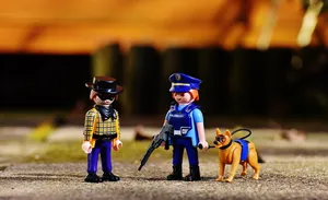 浅薄、聚焦摄影、牛仔、女警察迷你形象、警察、骗子、罪犯、匪徒