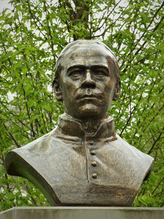 半身像、阿道夫·科尔平、头部、雕像、雕塑、艺术、面部、铜绿