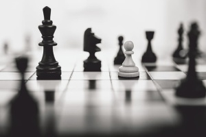 国际象棋棋盘游戏，用于思想、竞争和战略