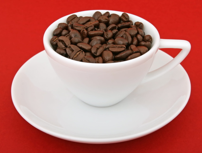 咖啡豆，茶杯，香气，背景，咖啡豆，提香，黑，中断