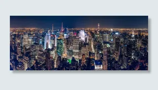 城市夜间航空摄影