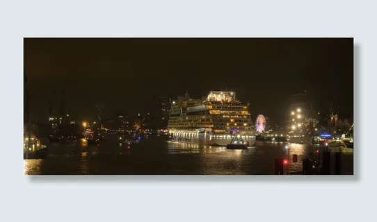 汉堡，night，hafengeburtstag，游轮，德国，port，aida，aidastella