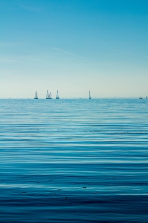 自然，水，海洋，海洋，平静，水面，帆，船