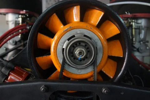 保时捷维修、车间、风冷发动机、测试、运输、运输方式、橙色、机动车辆