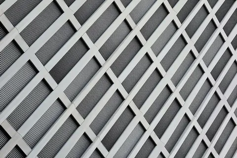 白色、灰色、表面、城市、现代、设计、建筑、线条