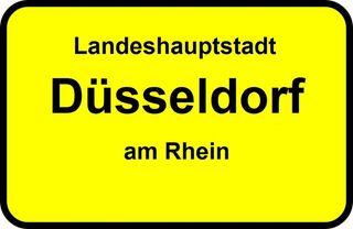 shield，düsseldorf，州府，街道标志，便笺，黄色，文本，通信