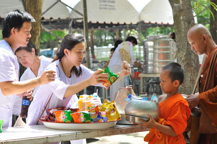 佛教，英国人，佛教徒，泰国人，施舍者，人，文化，人群