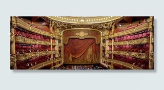 褐红色，棕色，室内，建筑插画，舞台，窗帘，剧院，剧院