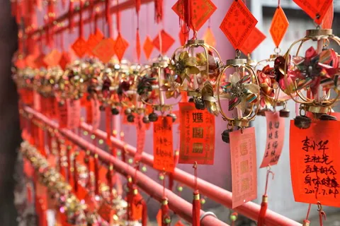 庆祝、装饰、悬挂、修道院、中国、受害者、礼物、愿望 庆祝、装饰、悬挂、修道院、中国、受害者、礼物、愿望