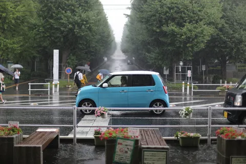 日本、横滨市、hiyoshi站、东京、庆应义塾、rain、path、hiyoshi