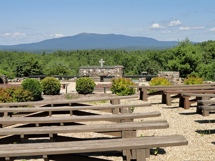 新罕布什尔州，新罕布什尔州，大教堂，松树，松树大教堂，山脉，森林