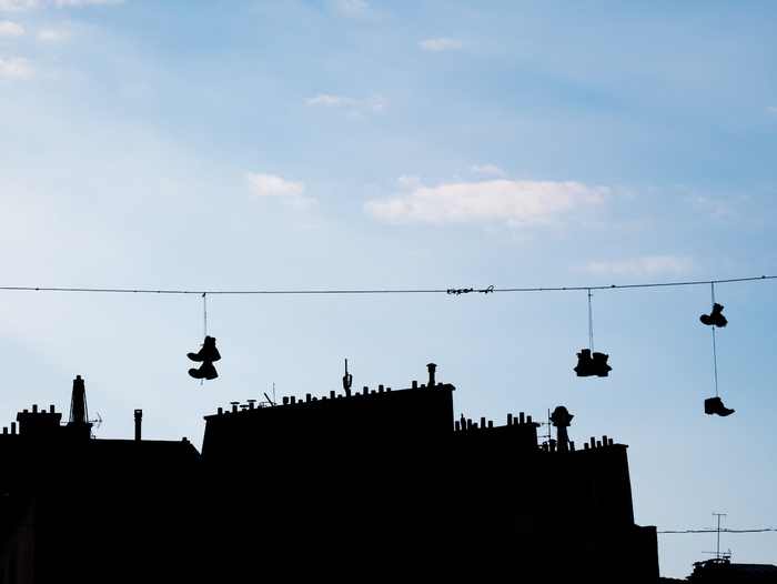 巴黎、蒙马特、法国、城市艺术、城市艺术、街头艺术、街头艺术、鞋