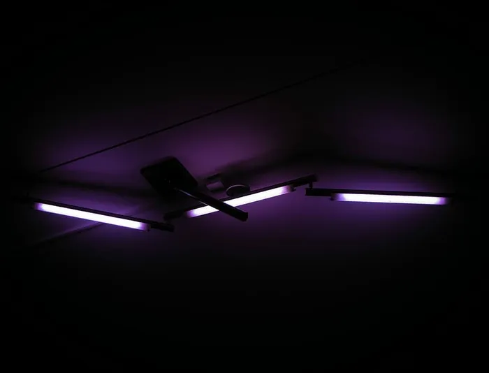 紫色荧光灯，三个，紫外线，紫色，led，灯，灯，紫色