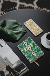 2018年日历议程黑表顶视图