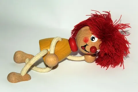 pumuckl，人形，玩具，儿童，可爱，holzfigur，红色头发，木头