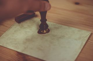 信件、信封、蜡、印章、邮寄、请假、留言、纸张