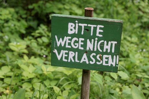 盾，自然，符号，绿色，警告，注意，哈廷根，徒步旅行