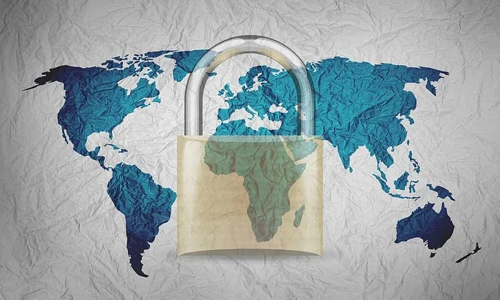 世界地图，挂锁，数字，纸张，安全，加密，ssl，世界