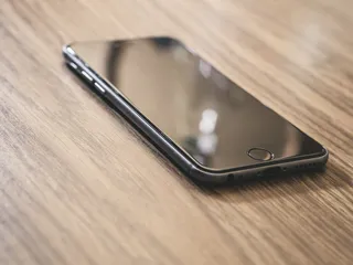 空格、灰色、棕色、木制、木板、iPhone 6、桌子、书桌