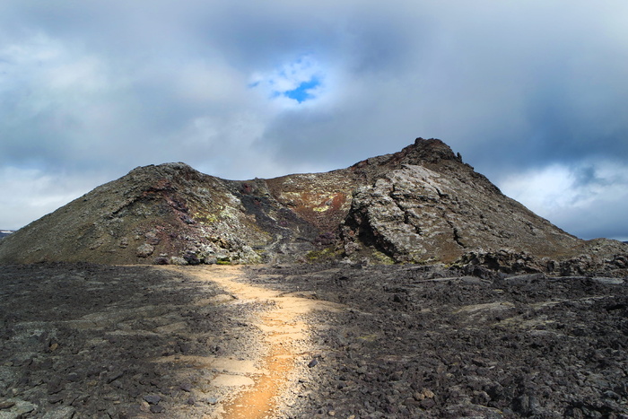 火山，leirhnjukur，熔岩，冰岛，景观，热量，罗氏，火山口